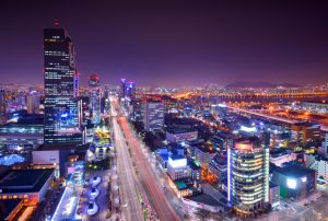 Seoul Gangnam District Skyline