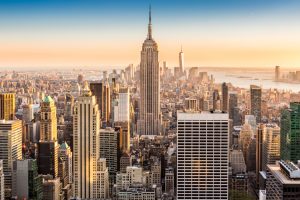 New York skyline on a sunny afternoon