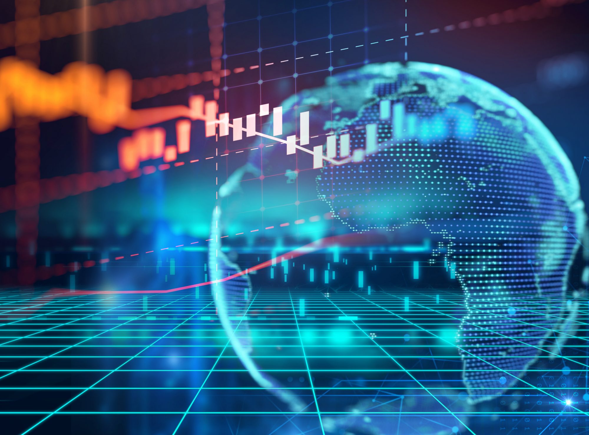 Technischer Finanz-Graph als Sinnbild für den Artikel "NSFR 2.0 – Scharfschaltung der strukturellen Liquiditätsquote"