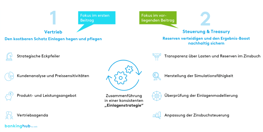 Interdisziplinäres Einlagenmanagement: Vorgehensschritte Steuerung & Treasury