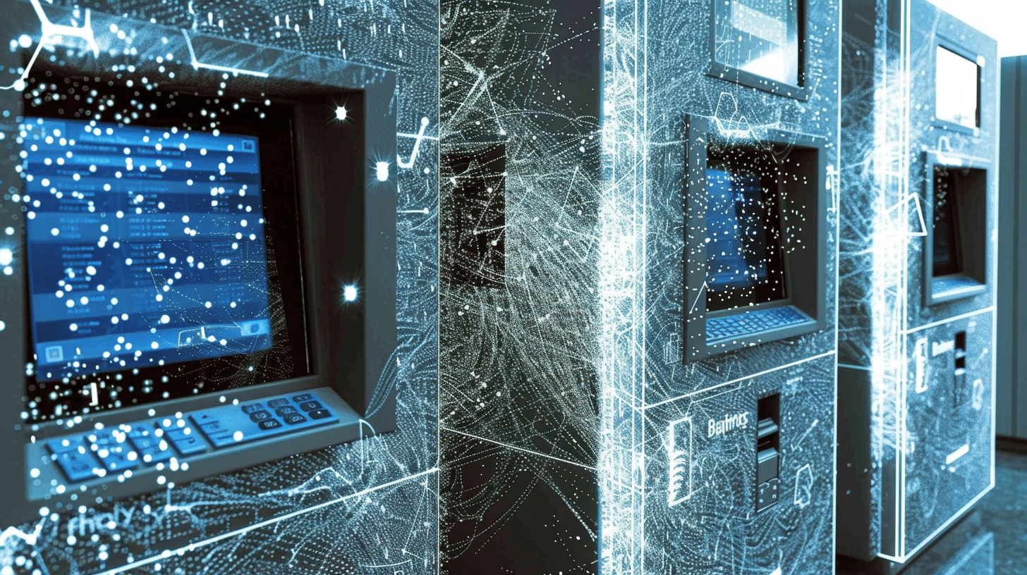 Bankautomaten im abstrakten digitalen Netz als Metapher für BAIT: IT-Risiken im Fokus der Aufsicht